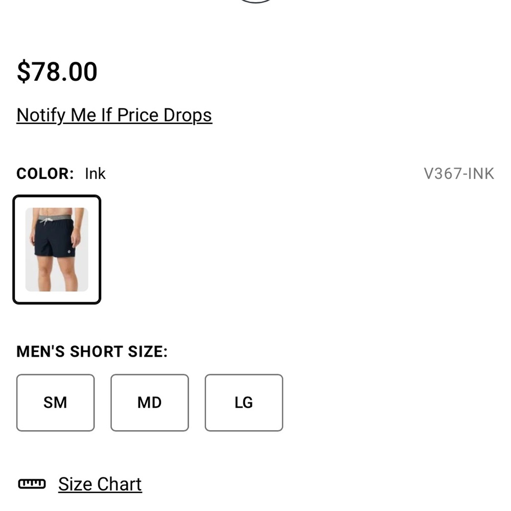 Vuori Kore 5” Navy Shorts with Gray Waistband - Picture 13 of 14